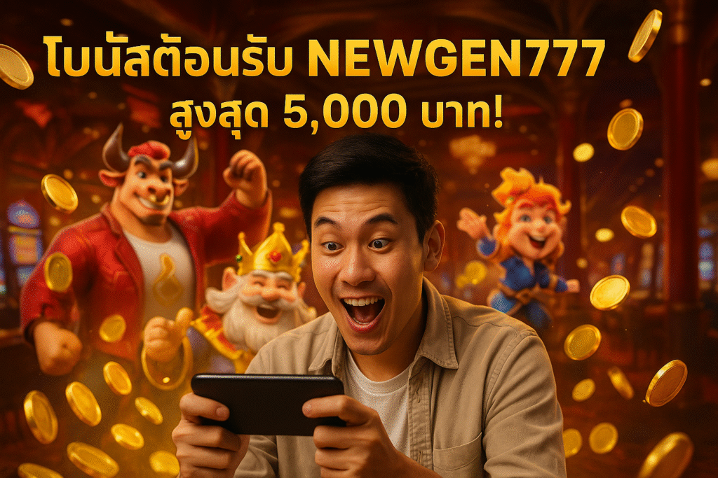 โบนัสต้อนรับ NEWGEN777 สูงสุด 5,000 บาท!