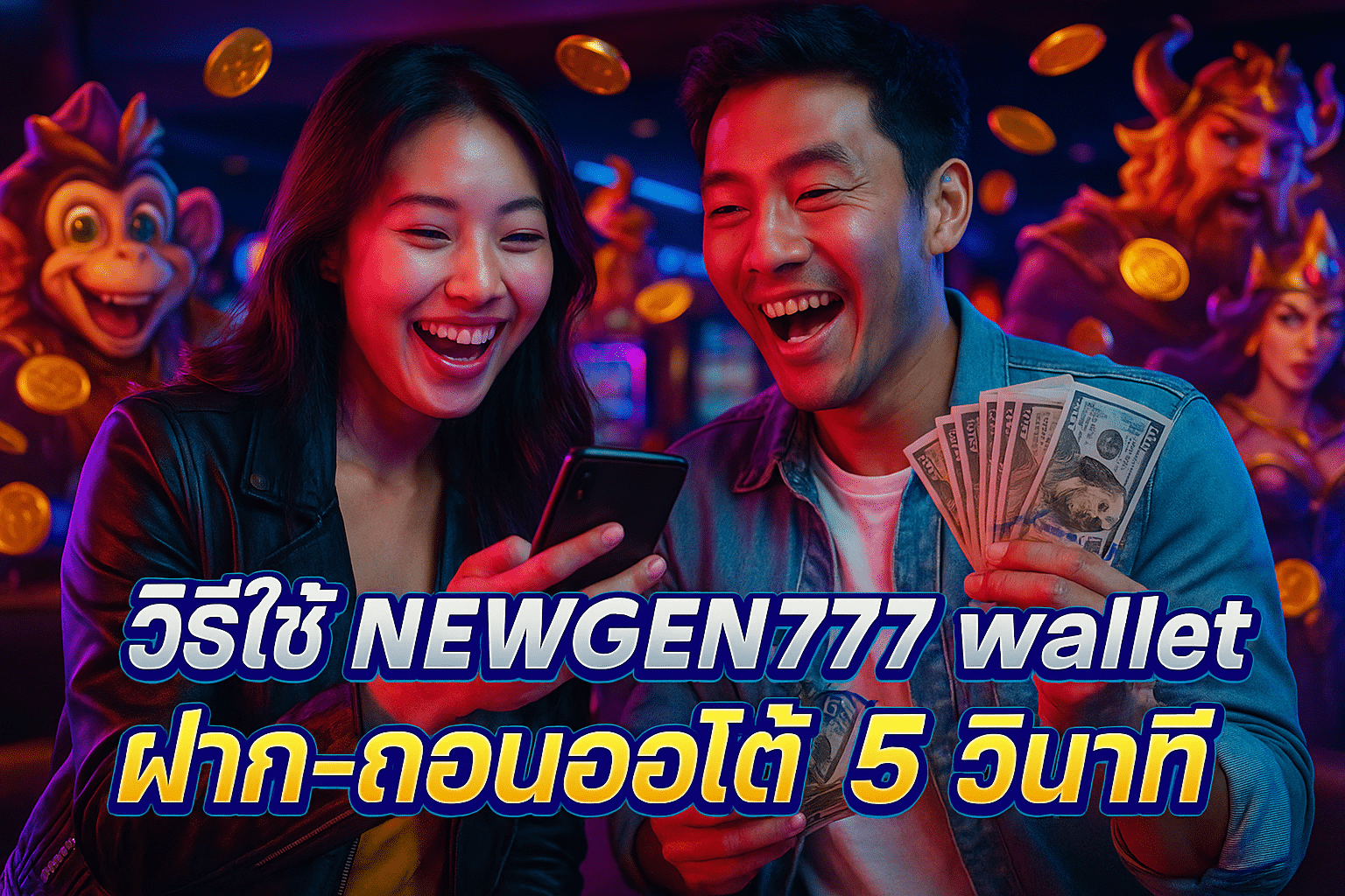วิธีใช้ NEWGEN777 wallet ฝาก-ถอนออโต้ 5 วินาที